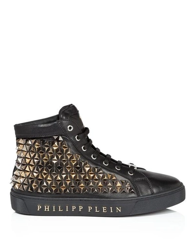 Shop Philipp Plein Hi-top Sneakers "skull Light"