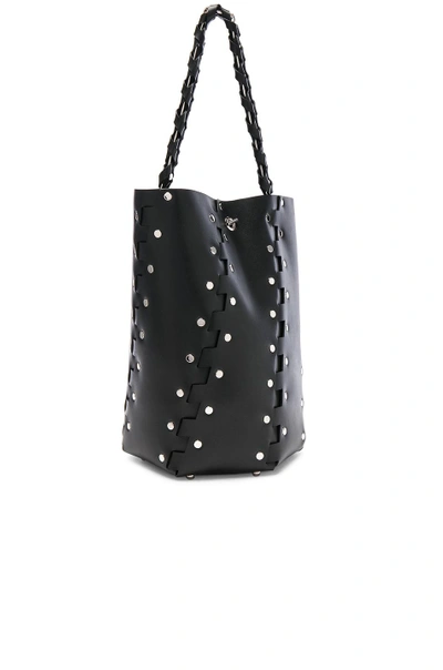 Shop Proenza Schouler Medium Studded Hex Leather Bucket Bag In Black