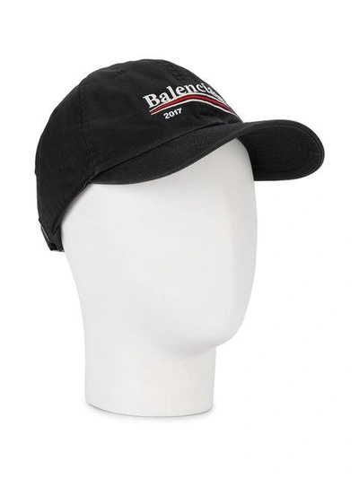 Shop Balenciaga 2017 Baseball Cap In Black