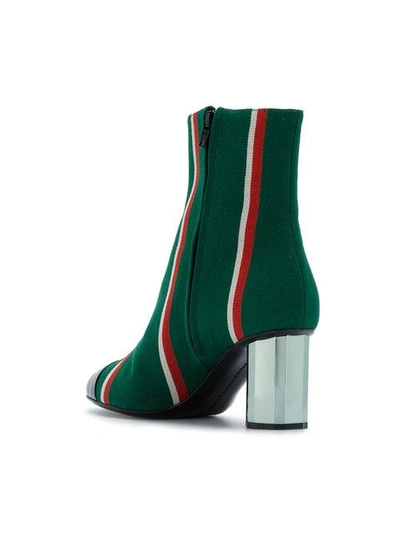 Shop Marco De Vincenzo Striped Wool 60 Ankle Boots