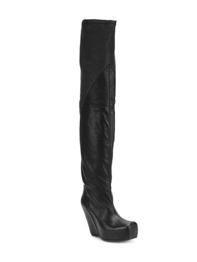 Shop Rick Owens Thigh Length Boots