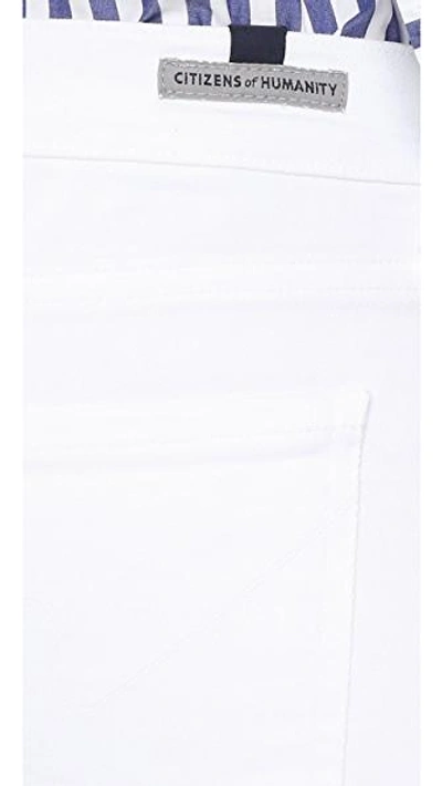 Shop Citizens Of Humanity Avedon Below The Belly Ultra Ankle Skinny Jeans In Optic White