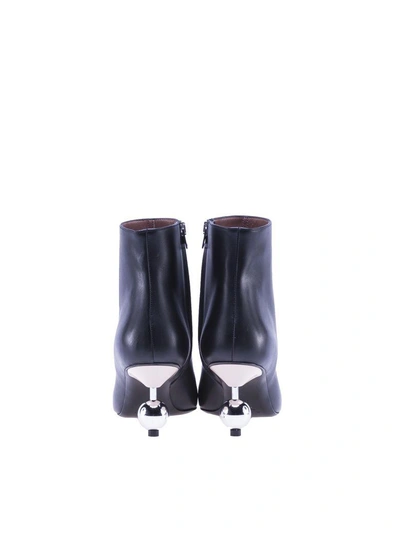 Shop Marni Sculpted Heel Ankle Boots In Black