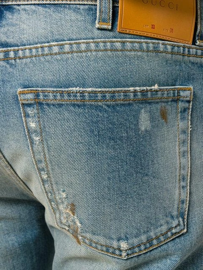 Shop Gucci - Ribbon Detail Cropped Jeans