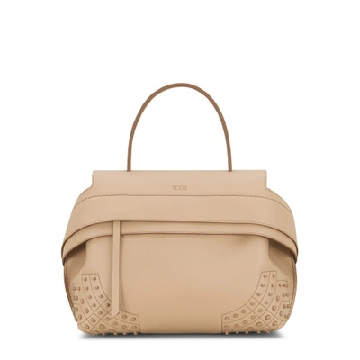 Tod's Wave Small Leather Tote In Neutrals