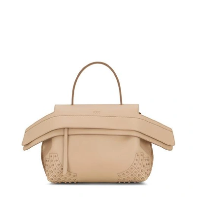 Shop Tod's Wave Bag Small In Beige