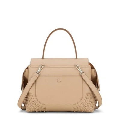 Shop Tod's Wave Bag Small In Beige