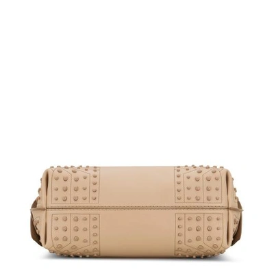 Shop Tod's Wave Bag Small In Beige