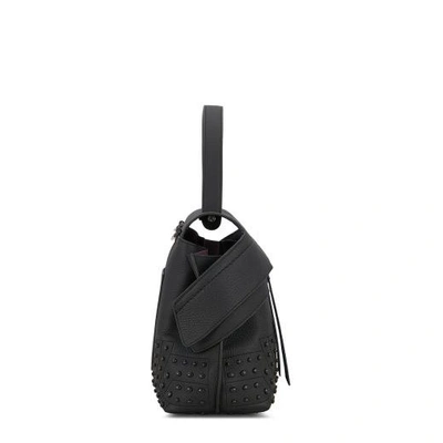 Shop Tod's Wave Bag Small In Black