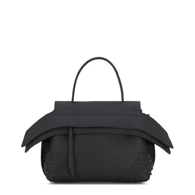 Shop Tod's Wave Bag Small In Black