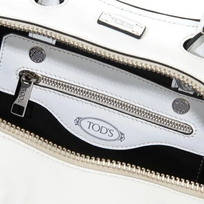 Shop Tod's Sella Bag Mini In Black/white