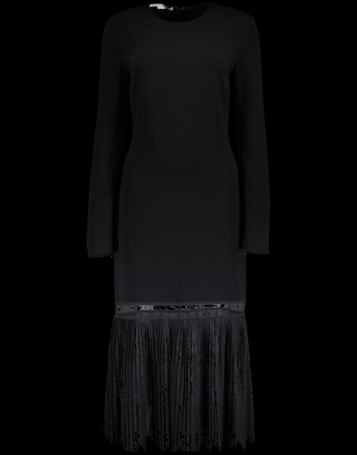 Shop Stella Mccartney Yvone Stretch Cady Dress In Black