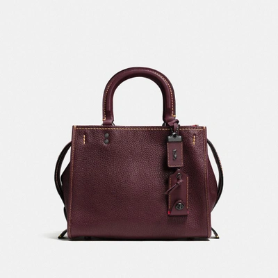 Shop Coach Rogue 25 In Oxblood/black Copper