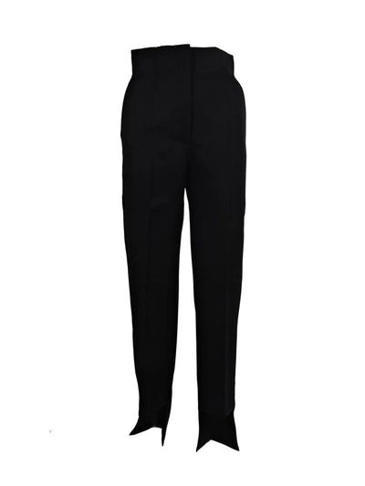 Shop Celine Asymmetric Trousers In Black