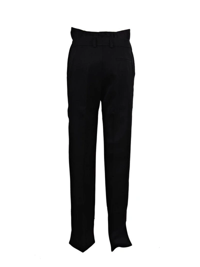 Shop Celine Asymmetric Trousers In Black