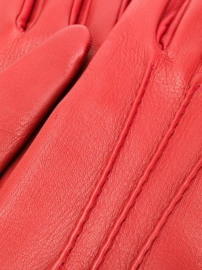 Shop Jil Sander Mid Length Gloves In Red