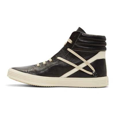 Shop Rick Owens Black Trasher High-top Sneakers In 911 Black