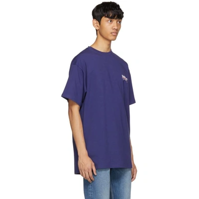 Shop Balenciaga Blue Campaign Logo T-shirt