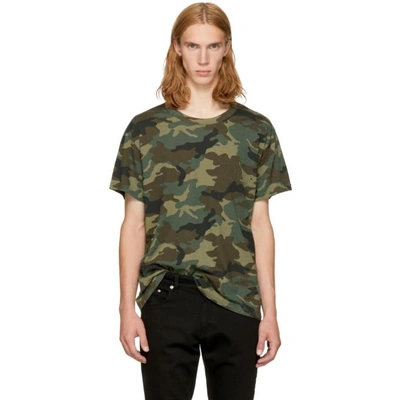 Shop Amiri Green Camo Shotgun T-shirt