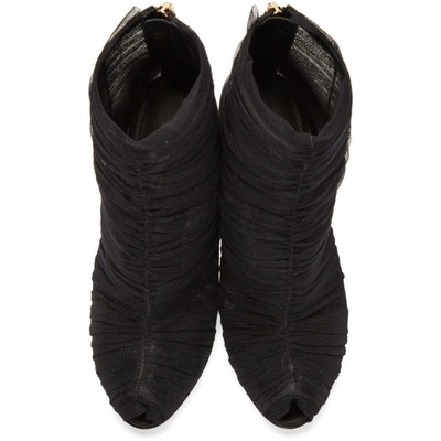 Shop Dolce & Gabbana Black Ruched Tulle Boots