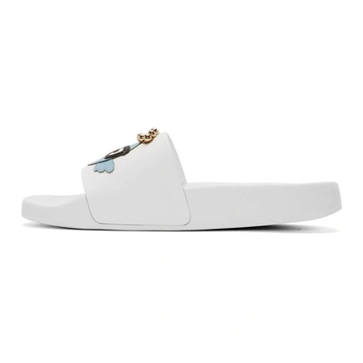 Shop Dolce & Gabbana White Angelic Designers Slides