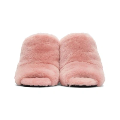 Shop 3.1 Phillip Lim / フィリップ リム Pink Shearling Cube Mules