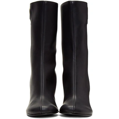 Shop Stella Mccartney Black Side Zip Heeled Boots In 1000 Black