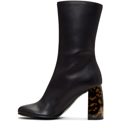 Shop Stella Mccartney Black Side Zip Heeled Boots In 1000 Black