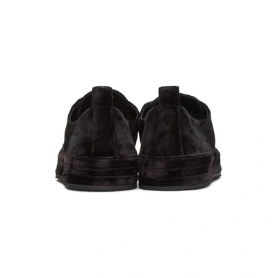 Shop Ann Demeulemeester Black Velvet Sneakers In 099 Black