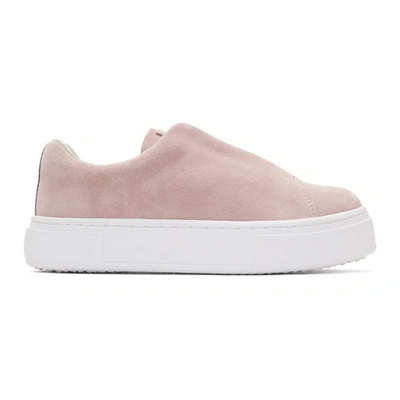 Shop Eytys Pink Suede Doja Sneakers