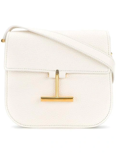 Shop Tom Ford T Clasp Shoulder Bag - White