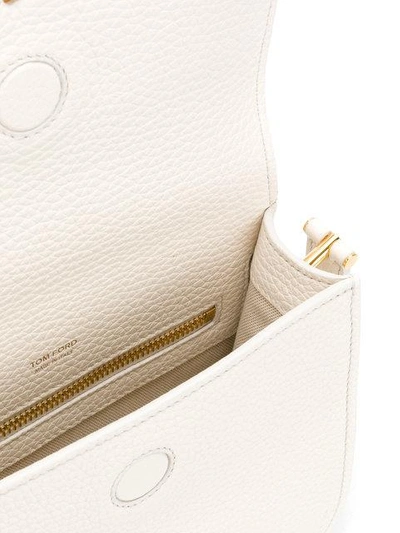 Shop Tom Ford T Clasp Shoulder Bag - White