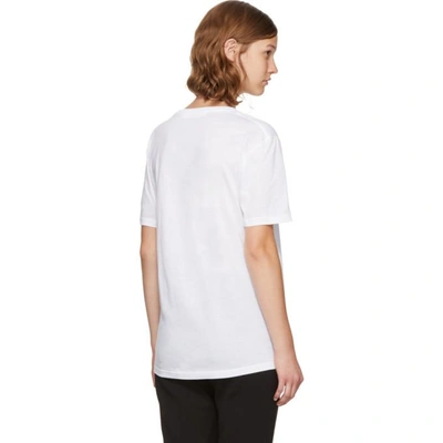 Shop Neil Barrett White Freedom Fighters Hybrid T-shirt In 03 White