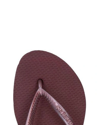 Shop Havaianas Woman Thong Sandal Deep Purple Size 11/12 Rubber