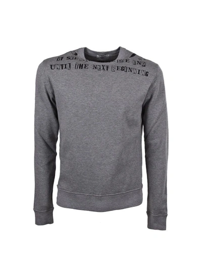 Shop Valentino Round Collar Sweatshirt In Grey