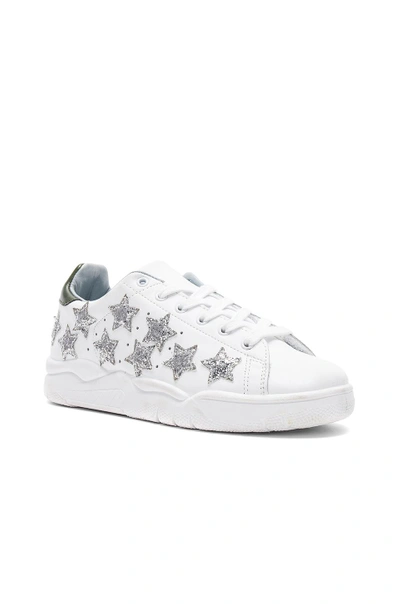 Shop Chiara Ferragni Stars Sneaker In White & Silver