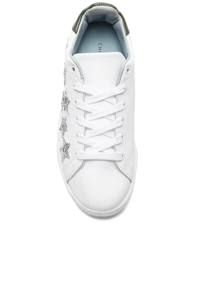 Shop Chiara Ferragni Stars Sneaker In White & Silver