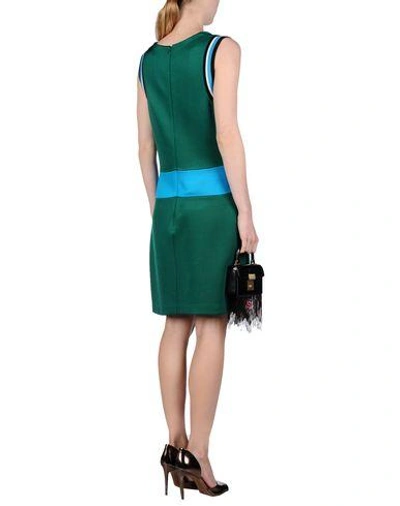 Shop Prada Short Dress In Green