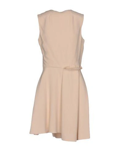 Shop Victoria Beckham Short Dress In Beige