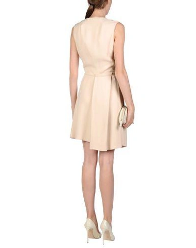 Shop Victoria Beckham Short Dress In Beige