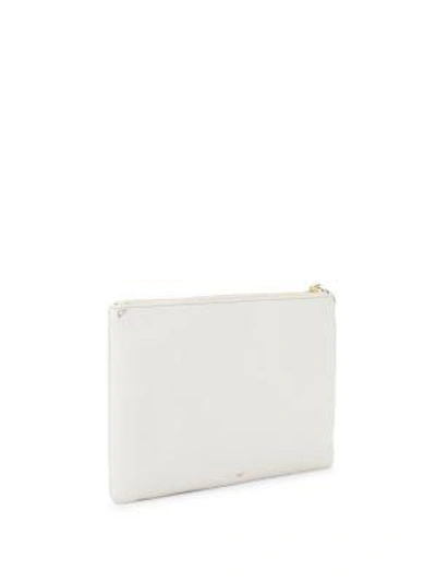 Shop Anya Hindmarch Georgiana Space Invaders Leather Pouch In Beige