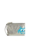 ANYA HINDMARCH Space Invaders Robot Leather Pouch,0400095336095