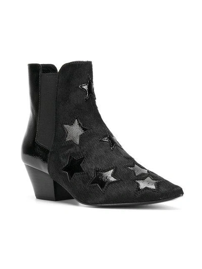 Ash Stars Ankle Boots - Black In Black