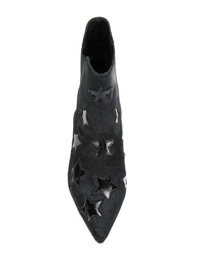 Ash Stars Ankle Boots - Black In Black