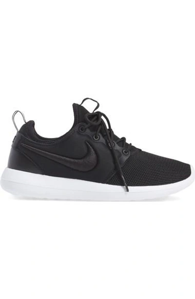 Shop Nike Roshe Two Breathe Sneaker In Black/ White/ Glacier Blue