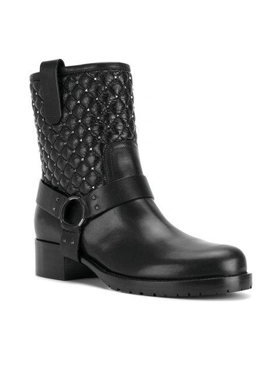 Shop Valentino Rockstud Spike Boots In Black
