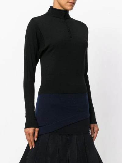 Shop Jw Anderson Double Layer Sweater In Black
