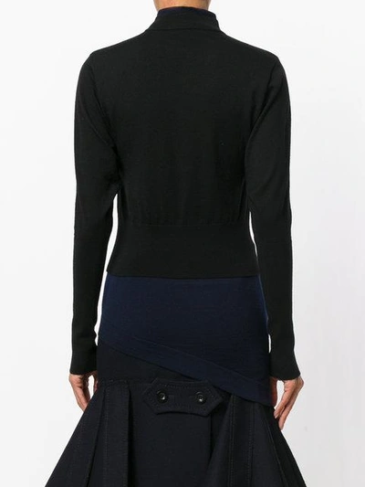 Shop Jw Anderson Double Layer Sweater In Black