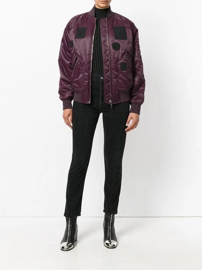 Shop Versus Patch Bomber Jacket - Pink