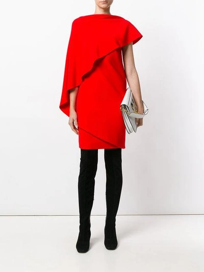 Shop Givenchy Asymmetric Sleeve Dress